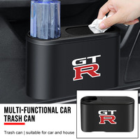 Car Trash Bin Hanging Vehicle Garbage Dust Case Storage Box For Nissan GTR Teana Skyline Kawasaki R32 R34 R35 J10 J11 Juke X