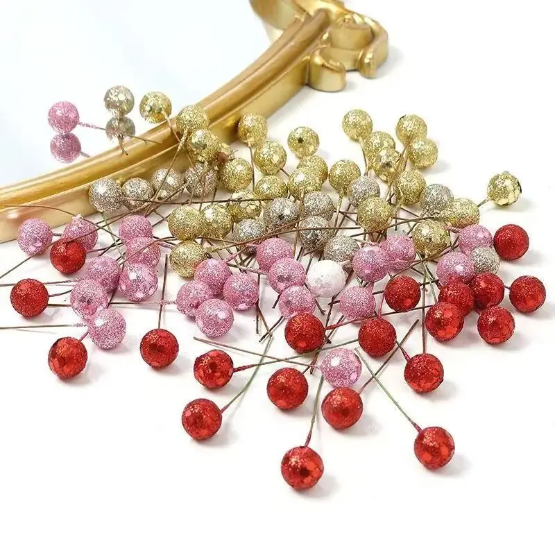 

50Pcs Artificial Berry Christmas Decoration Xmas Tree Ornaments for Home Decor Navidad New Year 2026 Garland Gifts Accessories