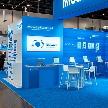 Kundenspezifisches modulares SEG-Display, 30 x 30 Fuß großer, beleuchteter Fair-Ständer für den Tech Expo und Trade Fair Dye-Sublimationsdruck