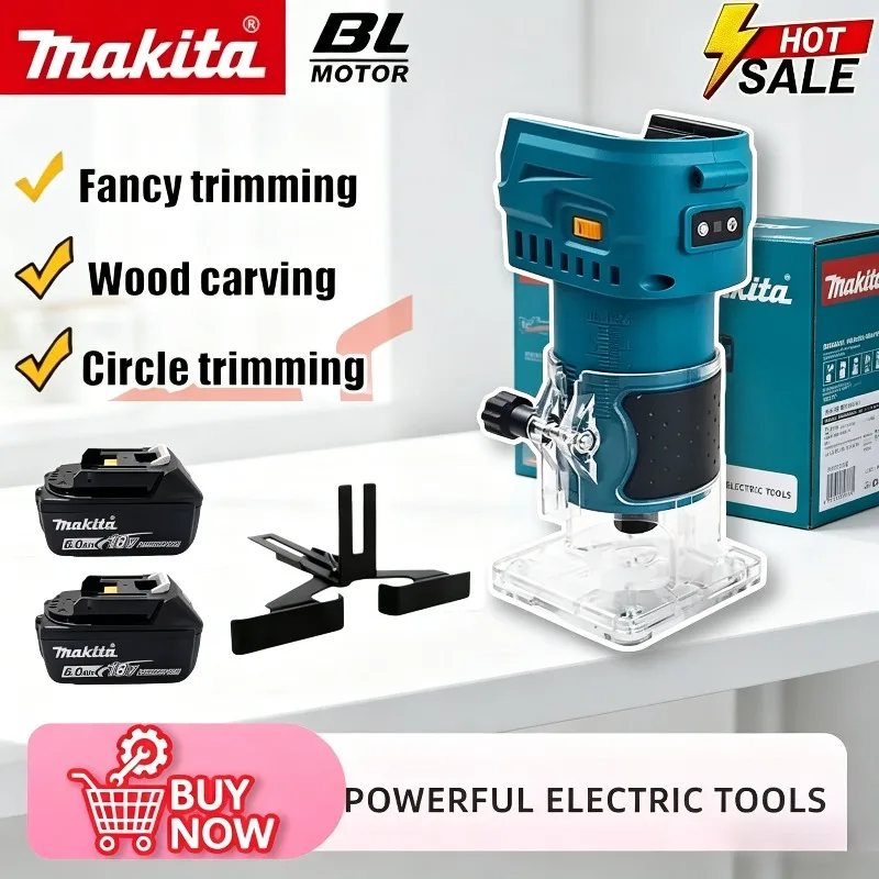 

Makita Electric Tool Rechargeable, Makita Brushless Cordless Trimming Machine for Household Woodworking For 18V Lithium Battery.
