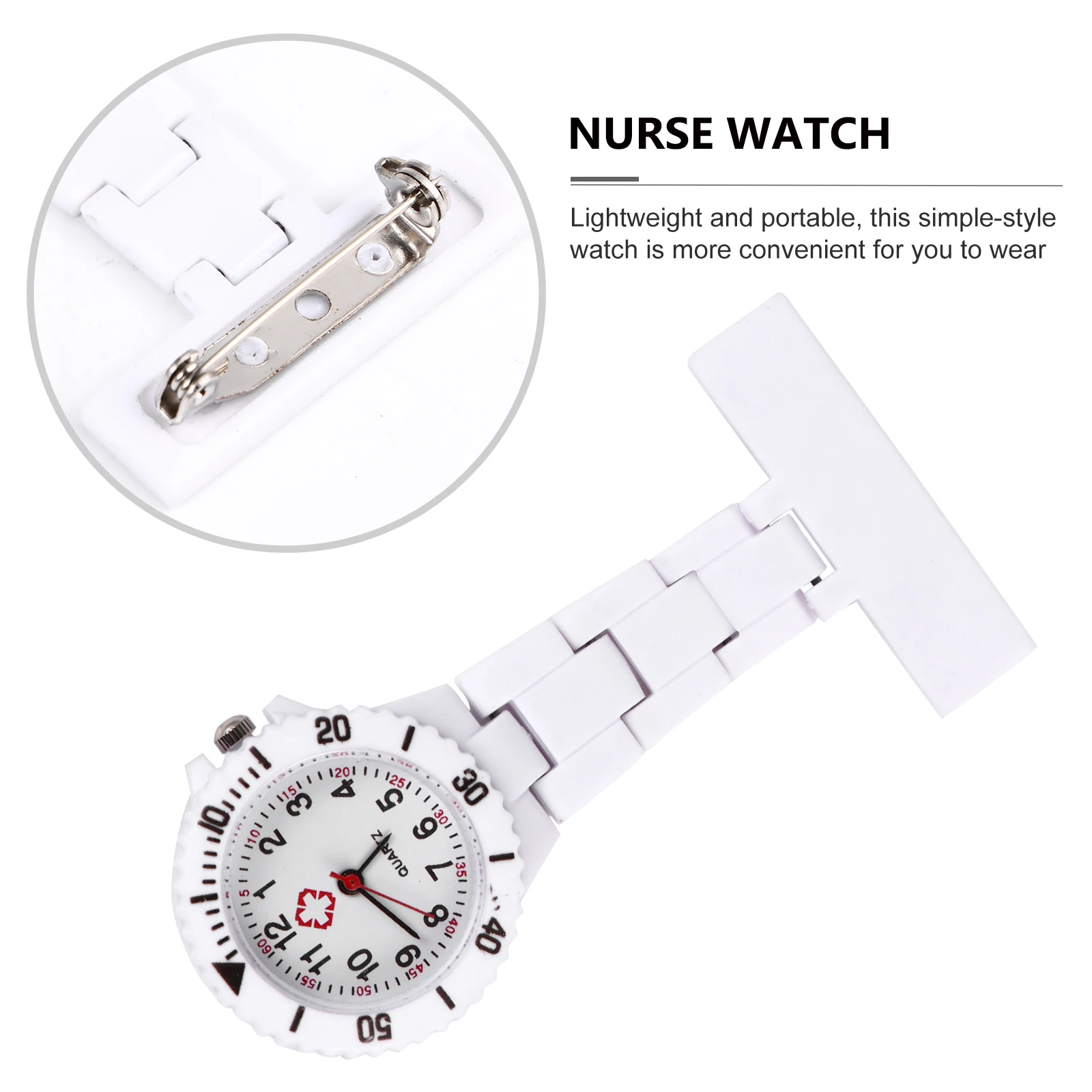 

Fashion Nurse Women Operated Long Lasting Big Watch Face Clip On Pendant Pocket Watch For Hospital Staff Lightweight