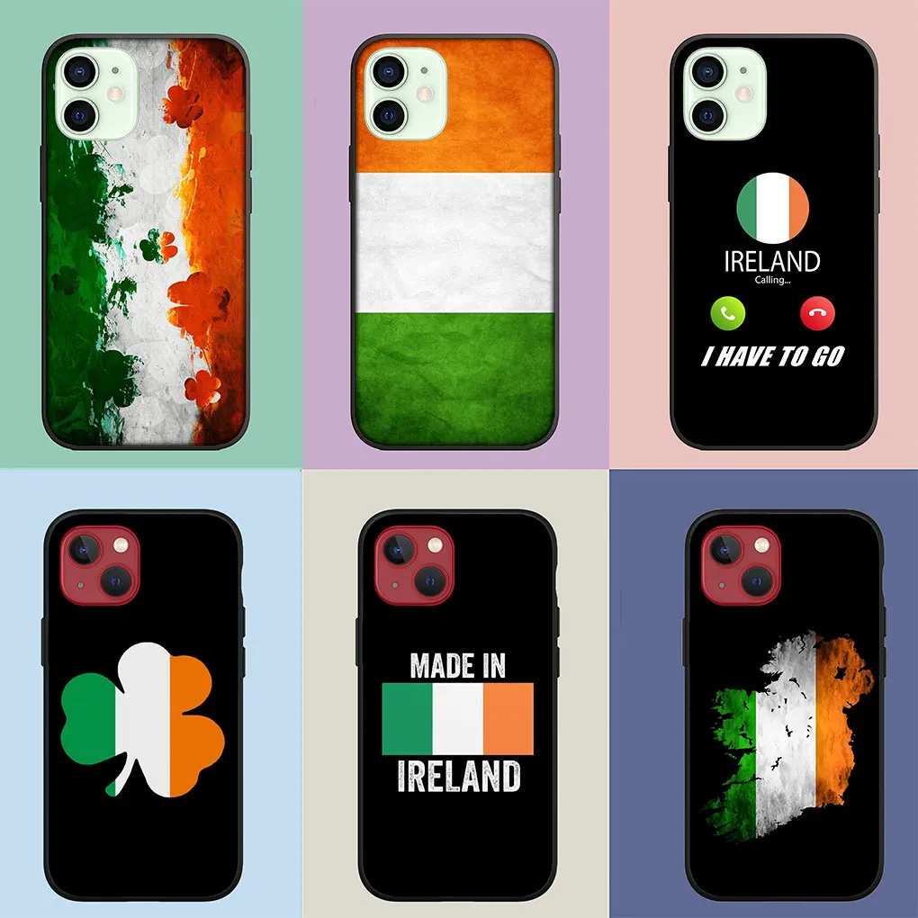 Ireland Irish Flag Cover Phone Casing for iPhone 16 15 14 13 12 Pro X XR XS Max 8 7 Plus + 15+ SE Soft Case