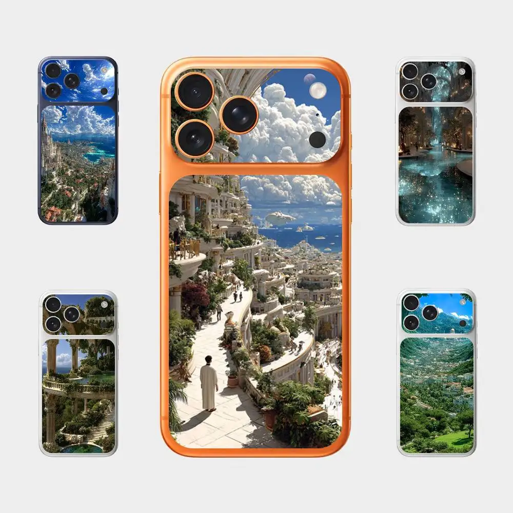 

Beautiful Palace Back Cover Decal Protective Sticker For Iphone 17 Pro Max Skin Sticker Back Protective Decorative Stickers