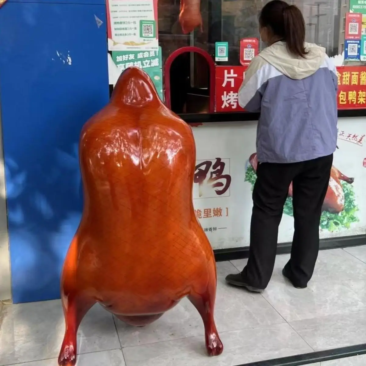 Modelo de pato asado de Beijing, modelo de ganso asado crujiente no graso, modelo de pato asado, colgante, pato falso