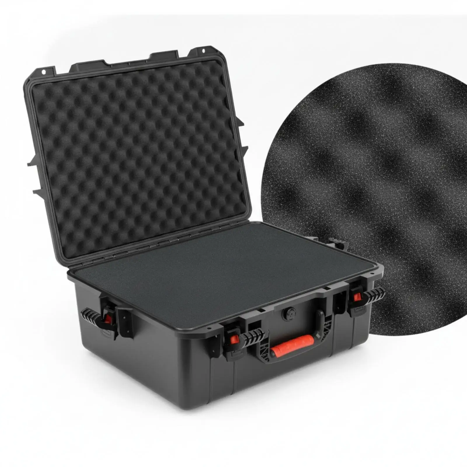 Weatherproof Equipment Case with Foam Insert Portable Waterproof Safekeeping Case Cushioned for Workshop Storage, Outdoor Use,