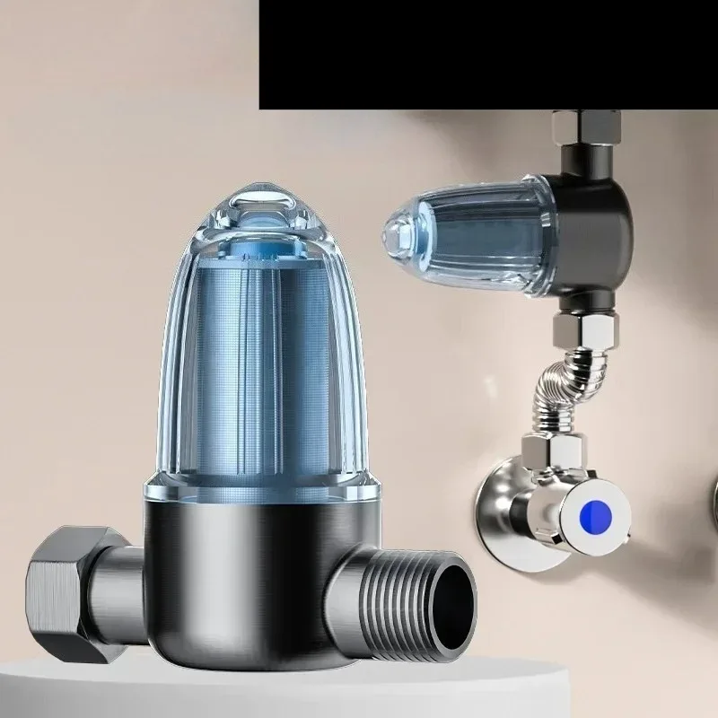 Bathroom Stainless Steel Water Heater Filter Filter Element Can Be Cleaned Brass Front Prefilter Detachable Filter Cartridge