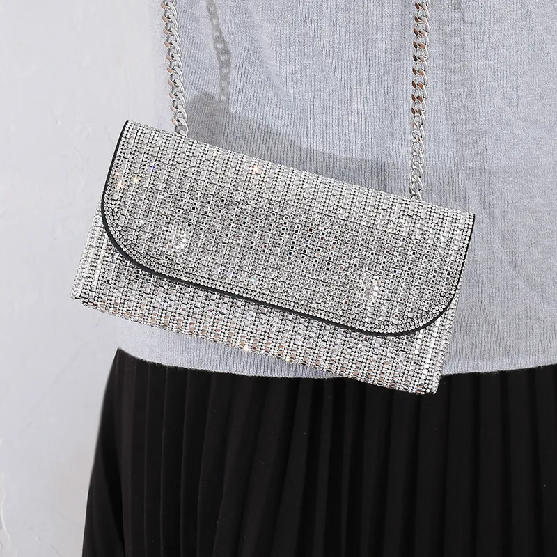 موضة جديدة الماس سلسلة حقيبة كروسبودي تنوعا حقيبة يد كتف واحدة خفيفة الوزن تصميم ثلاثية الأبعاد بولي Material المواد حقيبة يد B1 #4