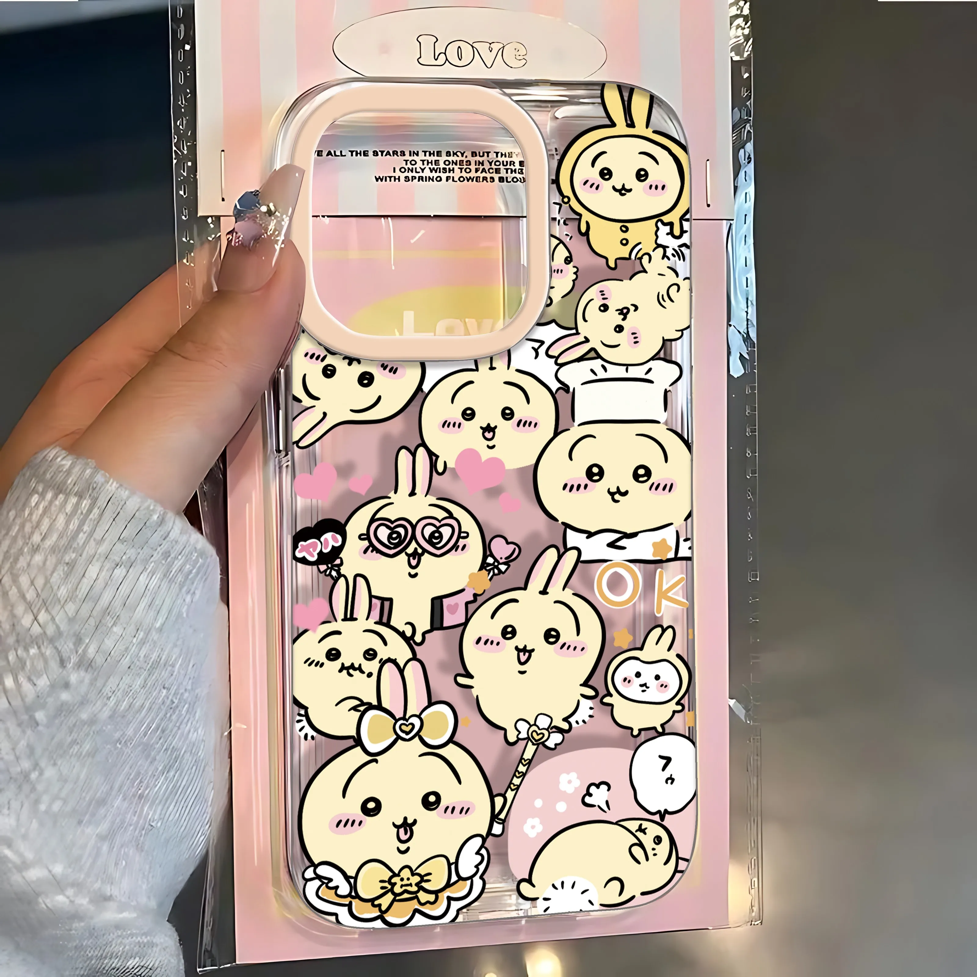 Japanische Comics Niedliche Handyhülle für iPhone 17 16 16e 15 14 13 12 11 Mini Pro Max X XR XSMax 7 8 Air Plus C-Chiikawazs Rückseite