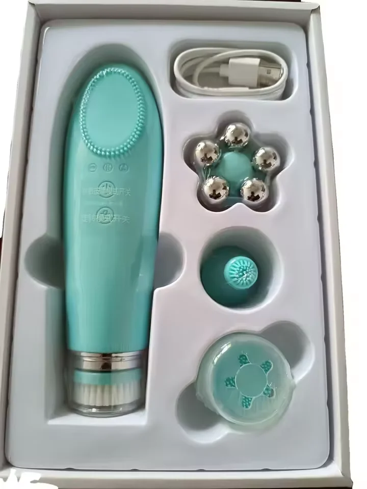 New Warm Feeling Cleanser Pore Blackhead Cleaner Electric Face Washing Instrument Home Facial Eye Hot Massager Beauty Tools