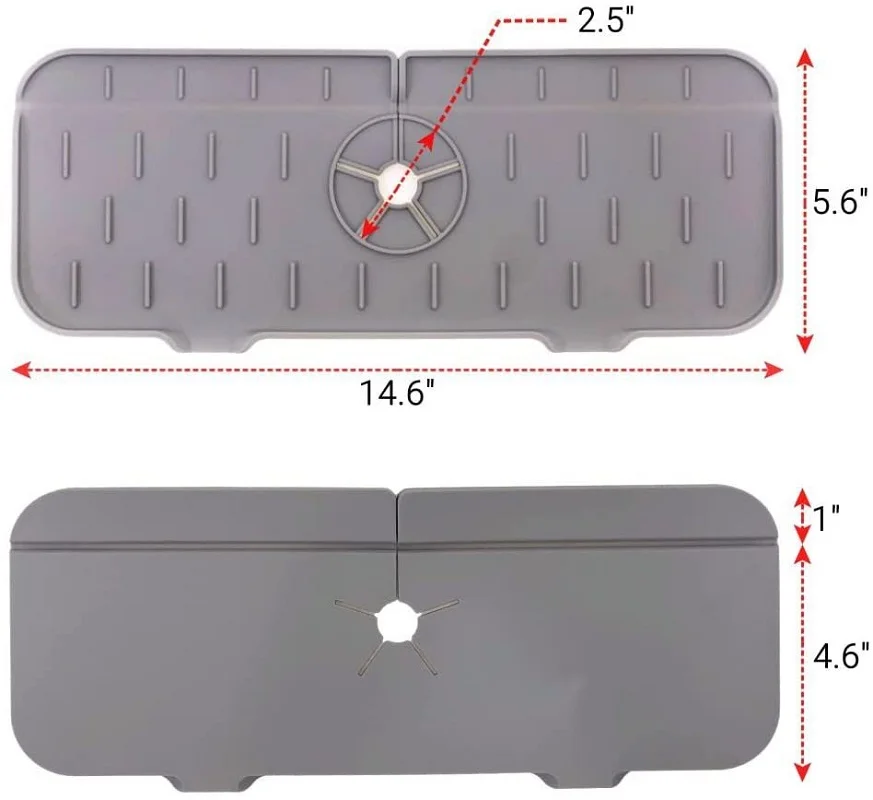 protector de grifo de fregadero escurridor fregadero Alfombrilla de silicona para grifo de cocina, accesorio para fregadero, escurridor de esponja,