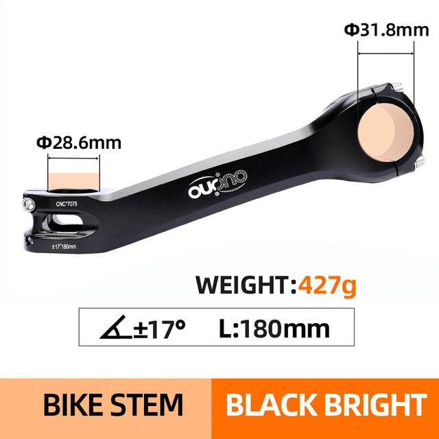OUO Long Bike Stem 7075 Aluminum CNC Stem 17/ 6 Degree Mtb