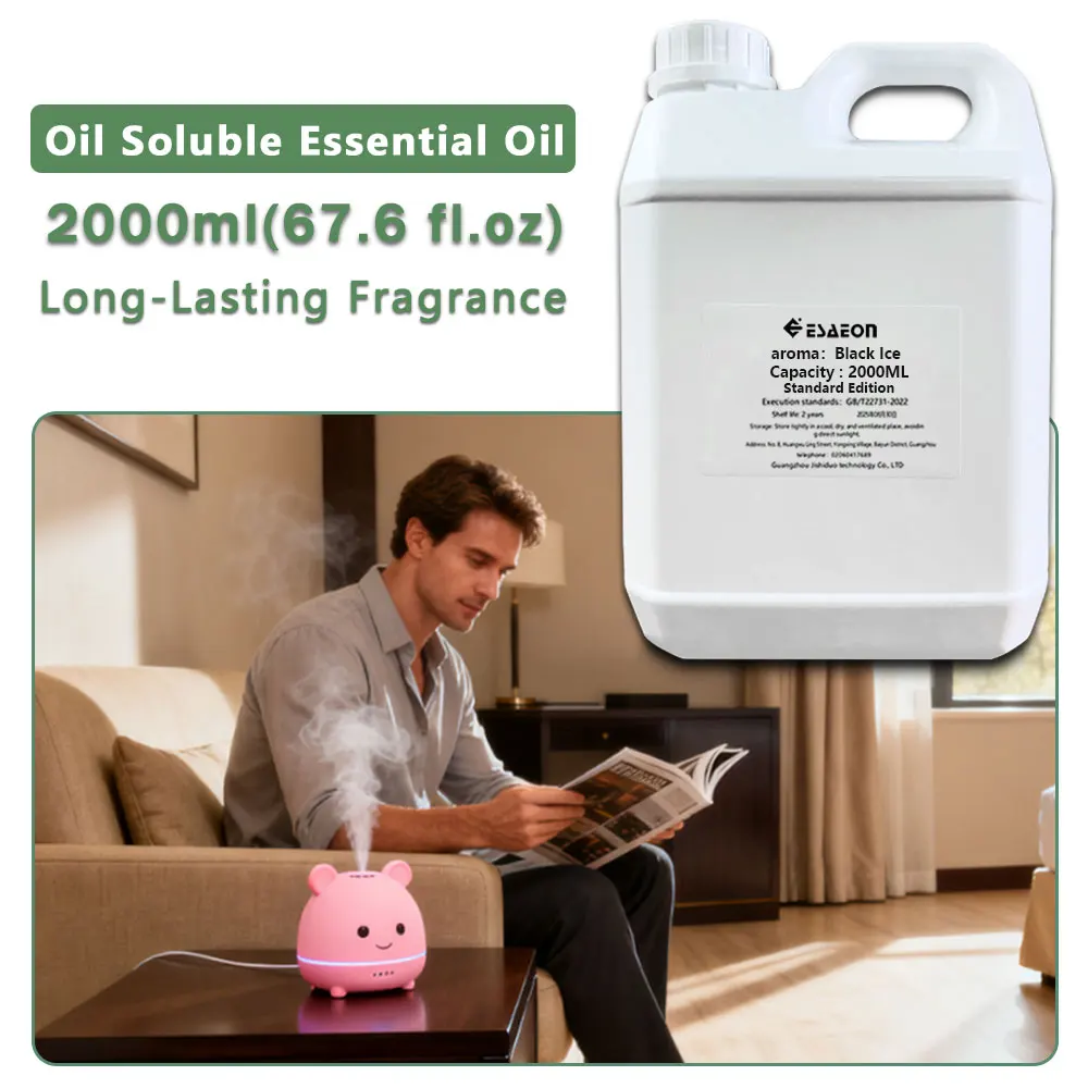 ESAEON Essential Oils - For All Waterless Aromatherapy Machines, Hotel Aroma Machine Oil, Black lce/Sheraton 2000ML (67.6 fl.oz)