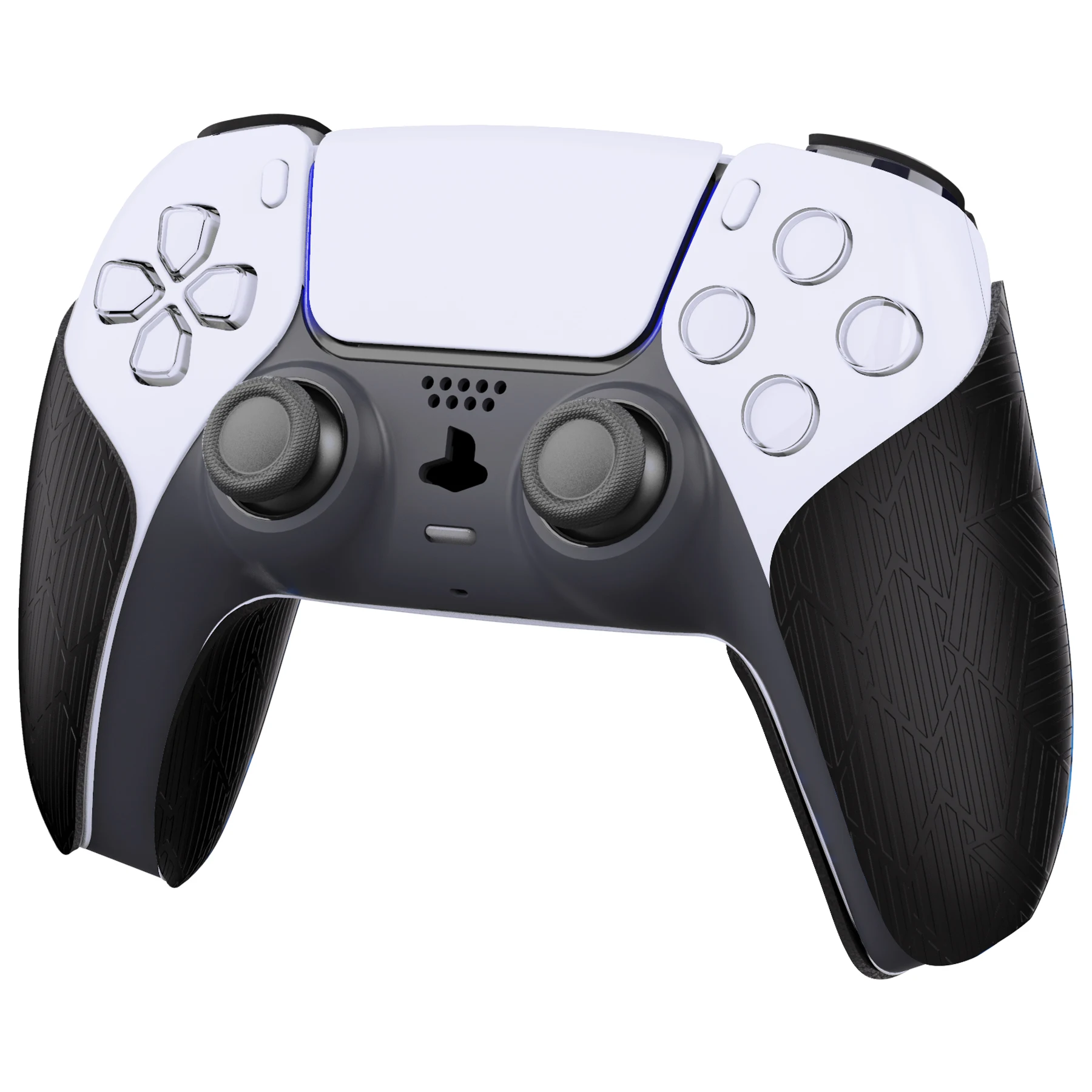 PlayVital-Cinta de silicona antideslizante para mando de ps5, empuñaduras para mando de ps5, accesorios con pegatinas de gatillo, color negro