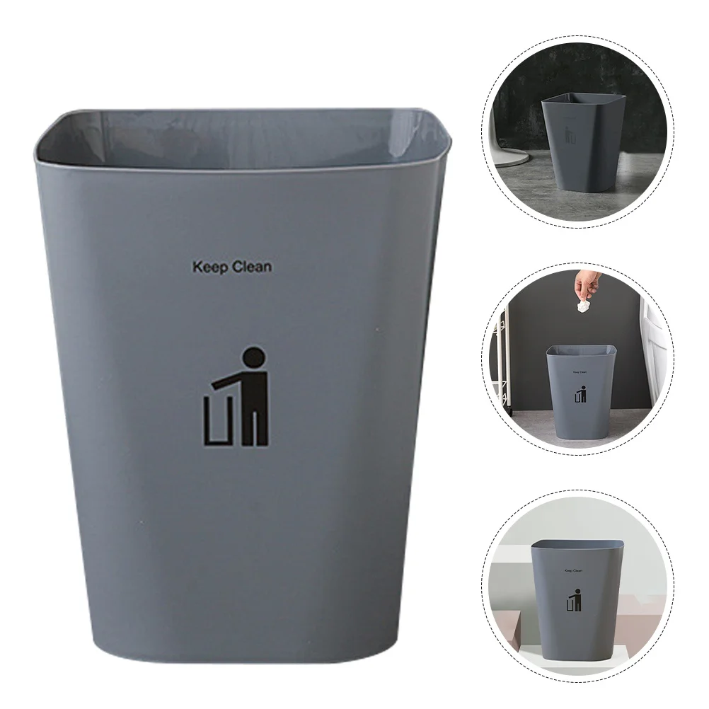 

Home Garbage Can Plastic Compact Trash Bin for Kitchen Bathroom Bedroom Office Dorm Room Plastic Trash Can