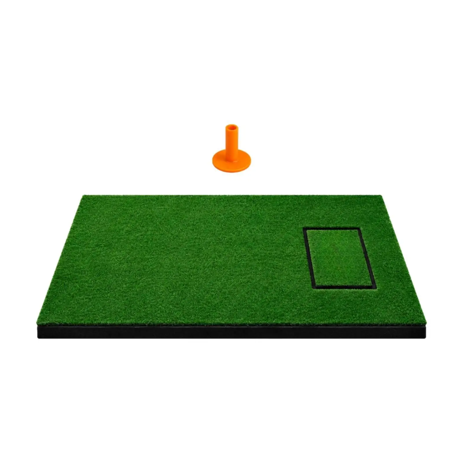 Portable Golf Chipping Mat with Tee Nylon Grass Surface EVA Foam Backing for Backyard Swing Practice
