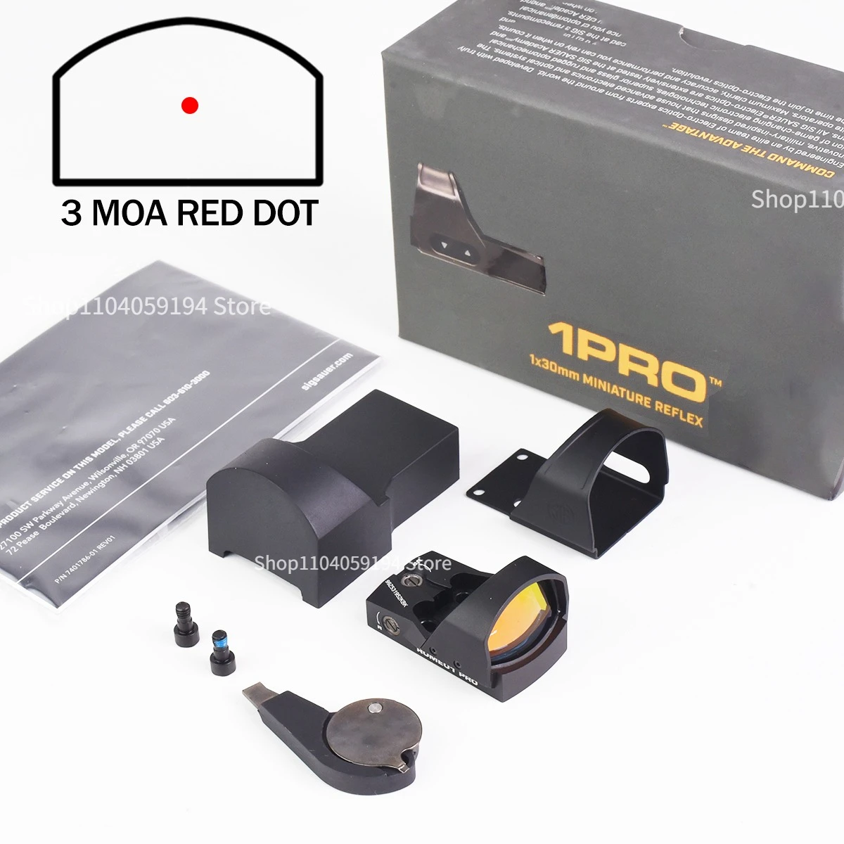 

Тактический прицел R1 PRO Red Dot Sight 1x30 мм 3 MOA, компактный открытый рефлекторный прицел с защитным кожухом, совместимый с P320 M17, M18