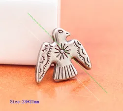 20pcs 24*21mm Vintage Silver Original Ethnic Southeast Indian Art Sun Thunder Birds Leathercraft Belt Jewelry Concho Screwback