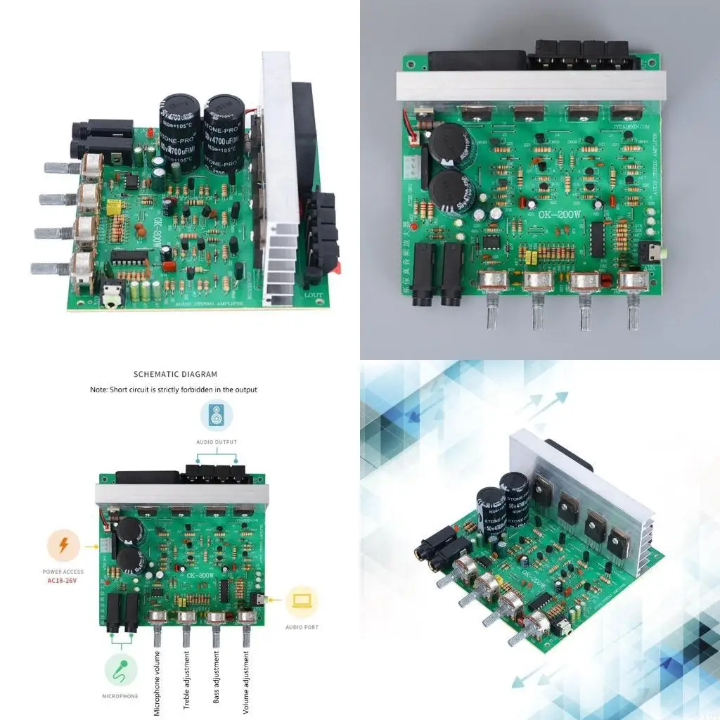 K3NB A1633 C4278 وحدة لوحة أمبير عالية الطاقة 200 واط لنظام مكبر الصوت
