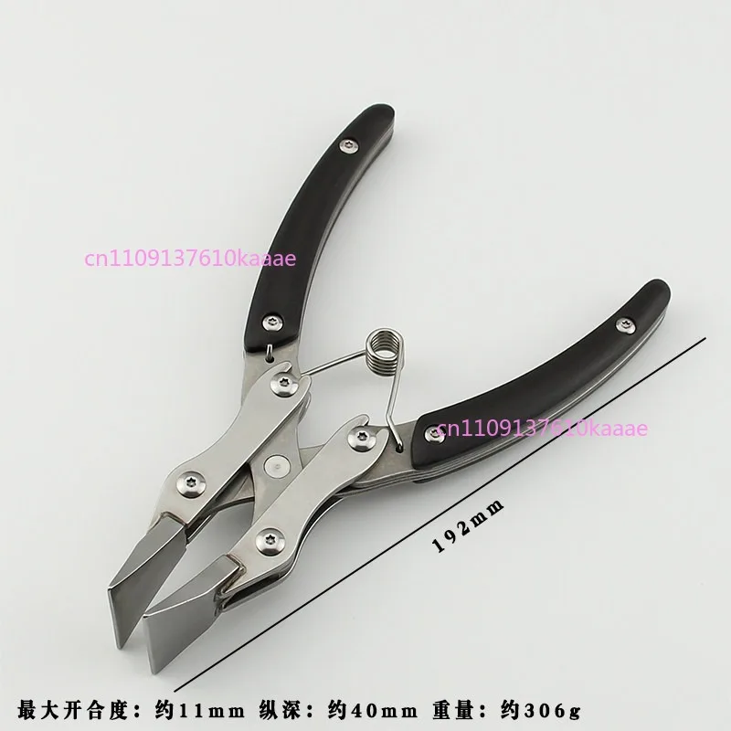 Stainless Parallel Pliers Handmade DIY Leather Goods Mouth Gold Clip Embossed Flat Mouth Pliers Leather Glue Line Clamping Tool