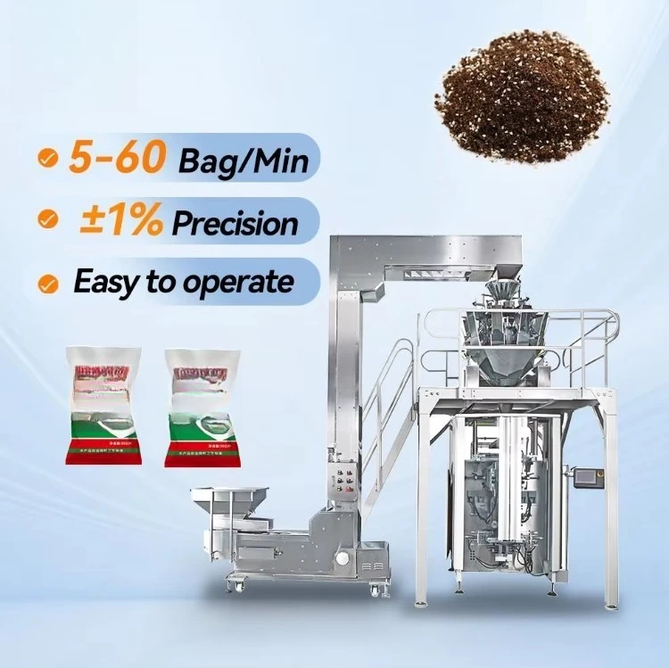 Automatic High Rigidity Multifunctional Pouch Vertical Pack Production Line for Bag Packaging Pesticide Chemical Wrapping