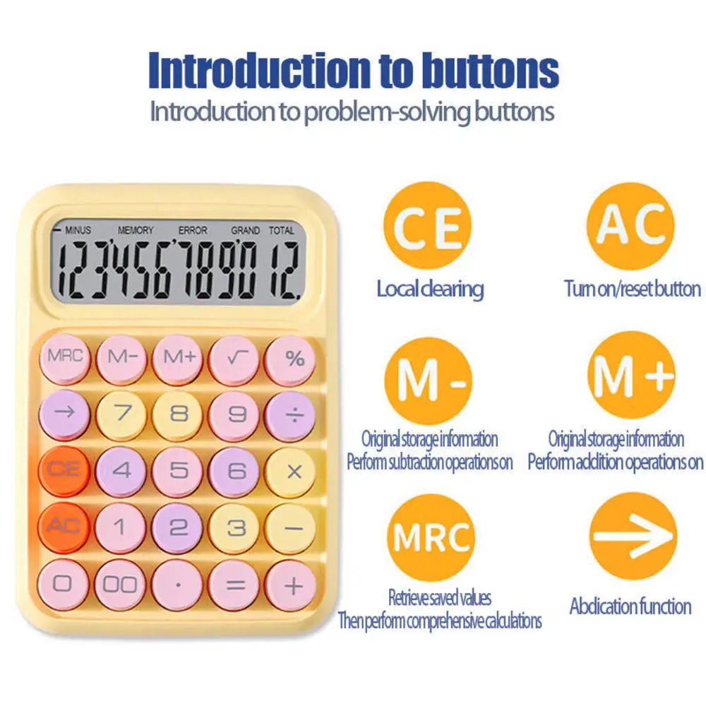 Imagem -05 - Calculadora Científica com Teclado Mecânico Cor Material de Estudo Escritório Escola Papelaria Estudante