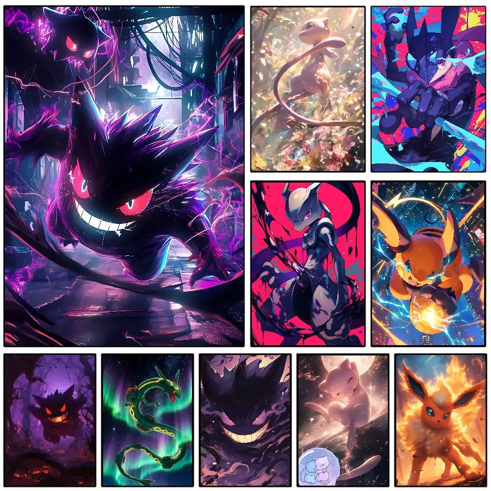 1PC  Pokemon Ruby Sapphire Anime Poster HD Canvas Wall Art Waterproof Print Painting Bedroom Living Room Home Decor Gift Deco