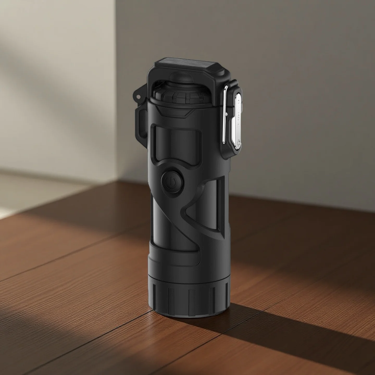 

Outdoor Strong Light Flashligh Windproof Pulse Plasma Portabl Lighter Electric Dual Arc USB Lighter Multifunctional SurvivalTool