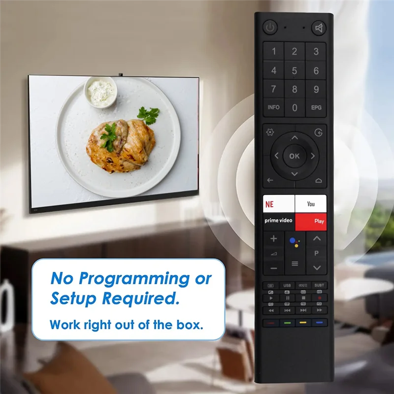 ABT-Replace GCBLTV02ADBBT Voice Remote Control For CHIQ LCD TV With Bluetooth