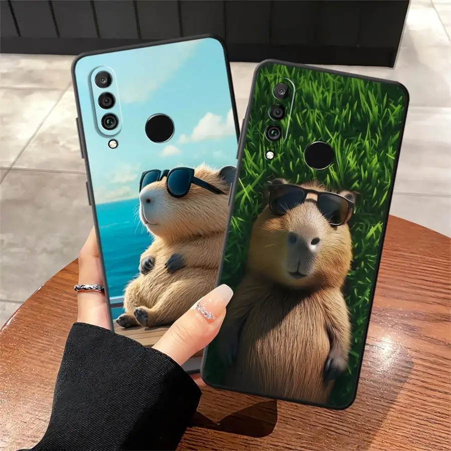 

Милый чехол для телефона с капибарой для Huawei P30 P20 Pro P20 P40 Lite P20 Lite 2018 P Smart 2019, мягкий чехол