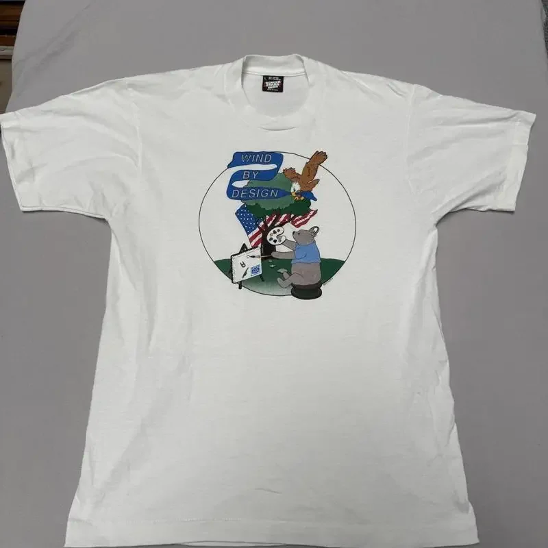 Vtg Renewable Wind T Shirt By Design Iowa 549 L