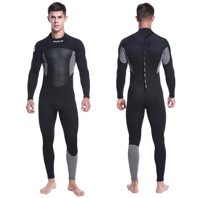 

Neoprene Surfing One Pices Diving Suit Full Wetsuit Men 1.5 mm Wet Suits Snorkeling Long Sleeves Winter Spring Swimsuit