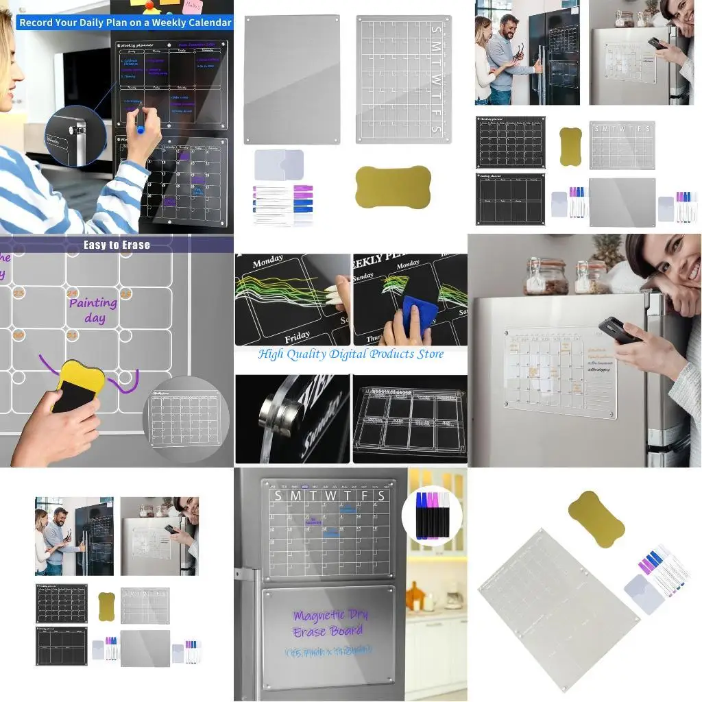 U2JE مخطط التقويم الأسبوعي والشهري، التقويم المغناطيسي، لوحة قائمة المهام