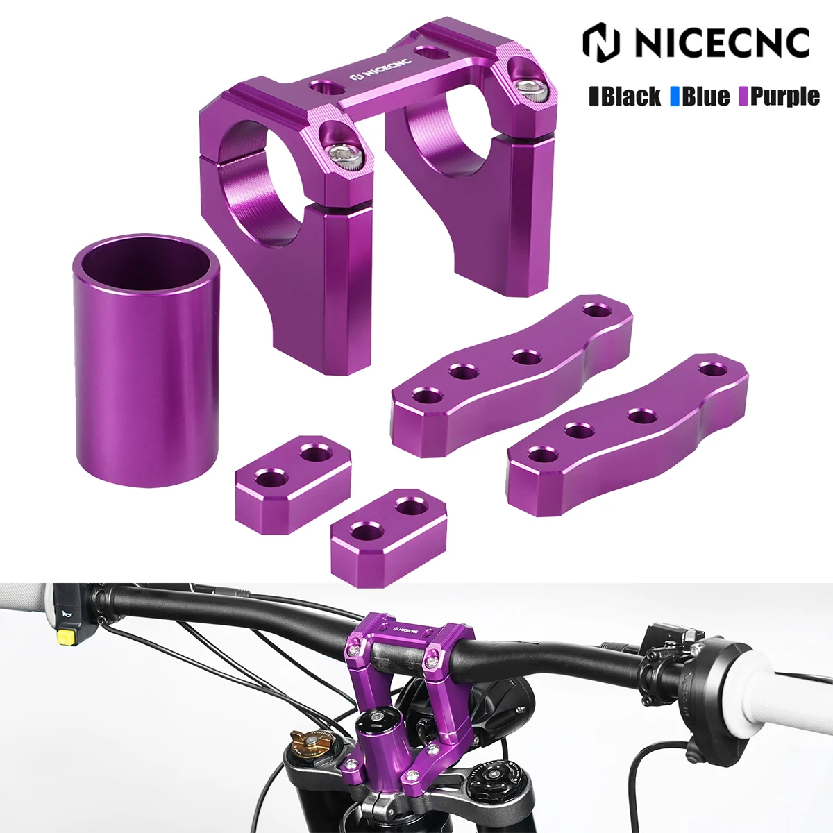 

2025 2024 2023 For Surron Electric Bike Front Handlebar Bar Riser Mount Bracket For Sur-Ron Light Bee X S L1E Segway X160 X260