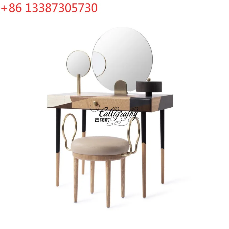 

Французский комод в американском стиле, легкий люкс, из массива дерева, для небольшой квартиры, туалетный столик, скандинавский постмодерн