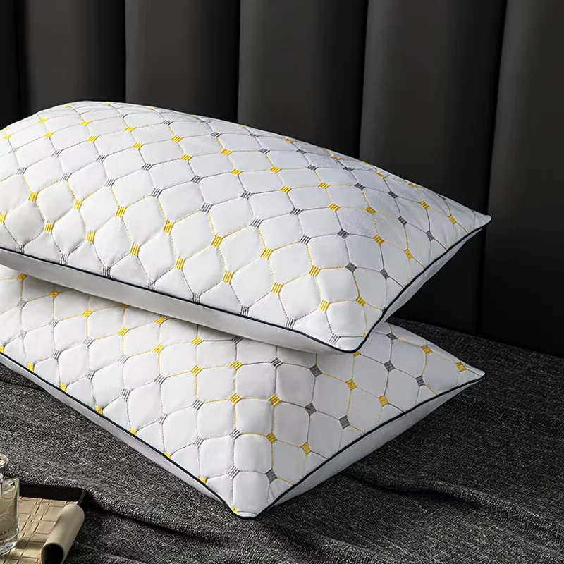 وسادة فائقة النعومة عالية الارتداد ناعمة ومريحة لغرفة النوم وسادة نوم تساعد على النوم العناية بالعمود الفقري العنقي خمس نجوم وسادة الفندق الأساسية