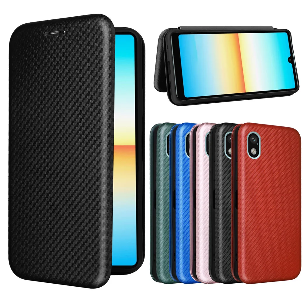 

Чехол-книжка для Sony Xperia Ace III 3-го поколения, роскошный кожаный магнитный чехол с отделкой из углеродного волокна для Xperia Ace III, чехлы для телефонов