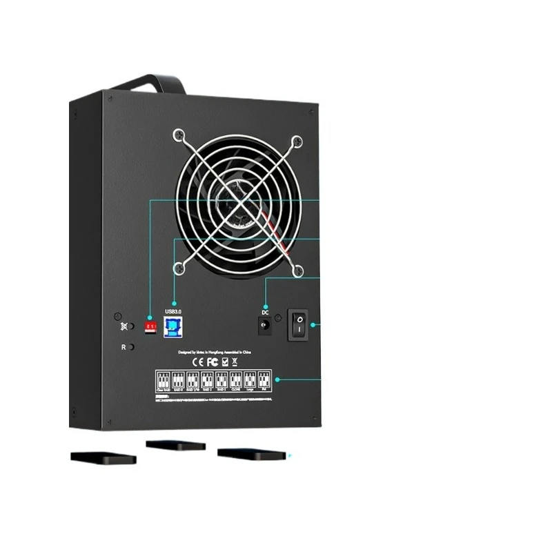 Hard Drive Case 5-bay all-aluminum portable hard drive enclosure RAID external array box server chassis K5FU3S