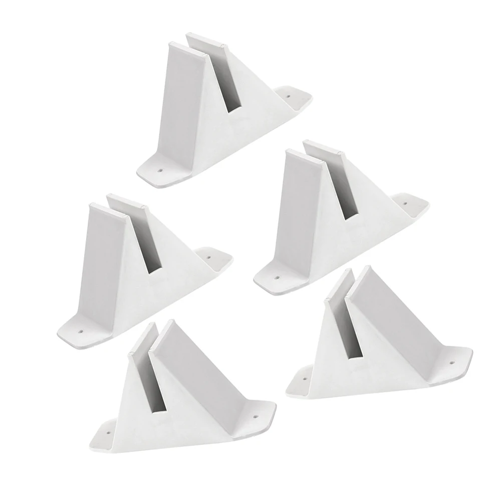 

5pcs Base Post Anchors White Plastic Sturdy Support Long Lasting Stabilizer Material Garden Decor FootBracket