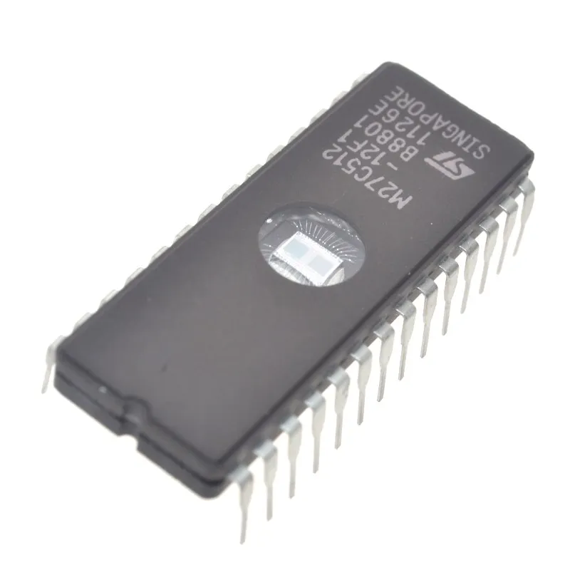 Unidad de CHIPS IC ST M27C512-12F1 27C512 DIP-28 EPROM, nuevos, 10 Uds.