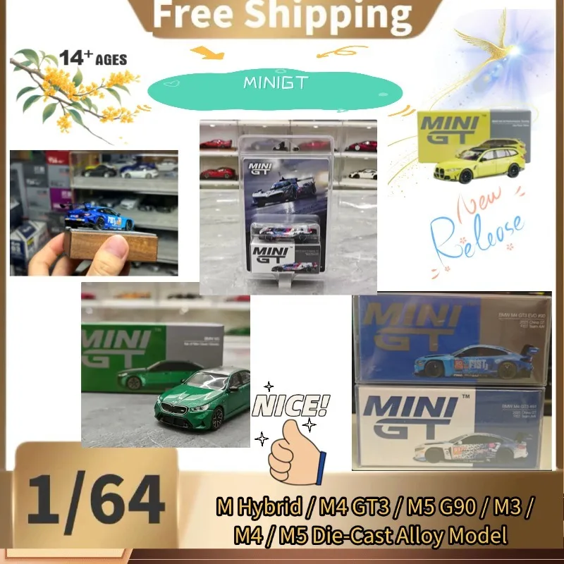 [In Stock] MINIGT 1:64 M Hybrid /M4 GT3 /M5 G90 /M3 /M4 /M5 Die-Cast Alloy Model, Static Collector's Edition Decoration.