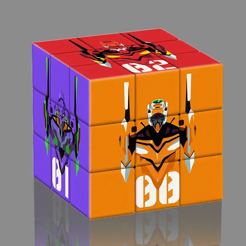 New Evangelion EVA Cute Asuka Lingbo Rei third-order creative personality educational children's toy Rubik's Cube holiday gift