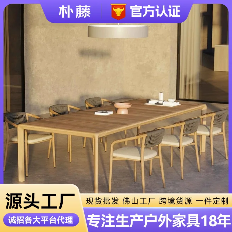 

Уличный диван, двор, вилла, мебель из тикового дерева, уличная водонепроницаемая и солнцезащитная расческа для отдыха в саду, расческа из ротанга