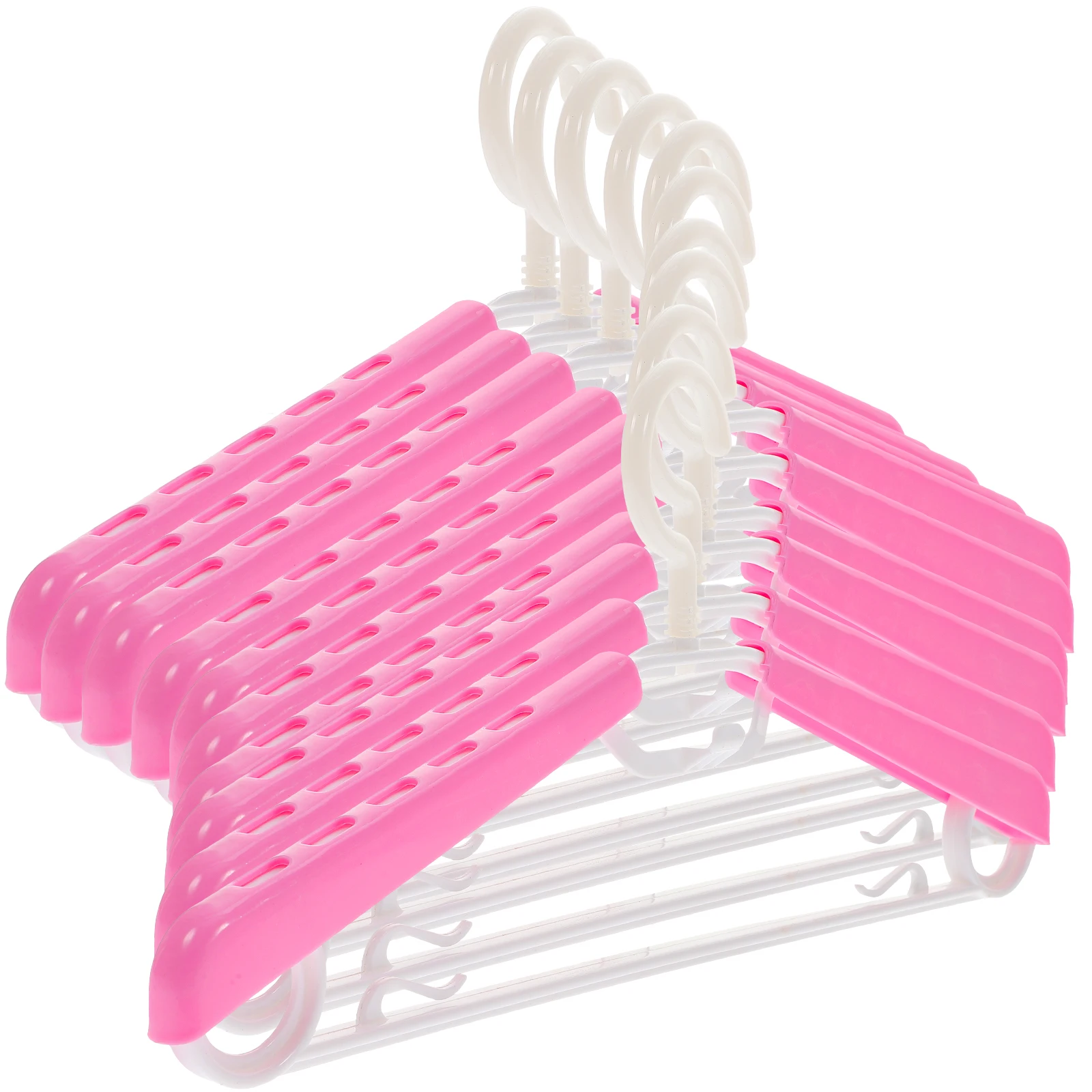 

10pcs Adjustable Heavy Duty Plastic ABS Hangers For Clothes Closet Space Saving Extra Wide Jeans Pants Sweater No Bump Drying
