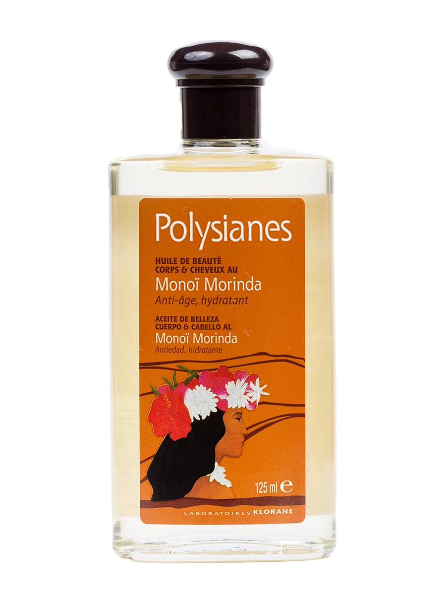 Polysianes beauty oil monoï morinda 125ml-anti-aging and moisturizing for body and hair.