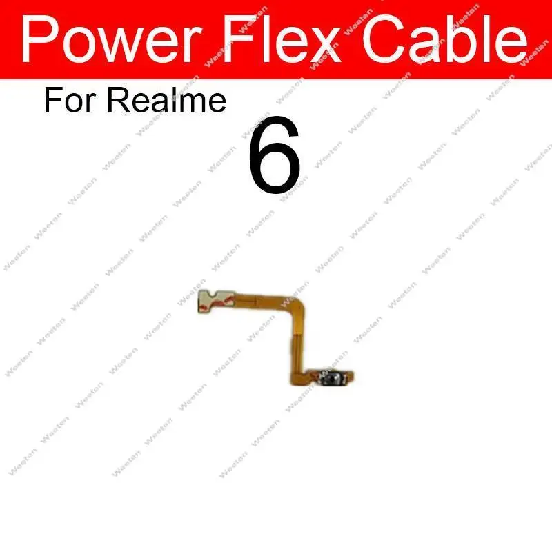 Power Volume Flex Cable For Realme 6 6i 6Pro 7 7i 7Pro 4G 5G Power Volume Side Key Button Flex Ribbon Replacement