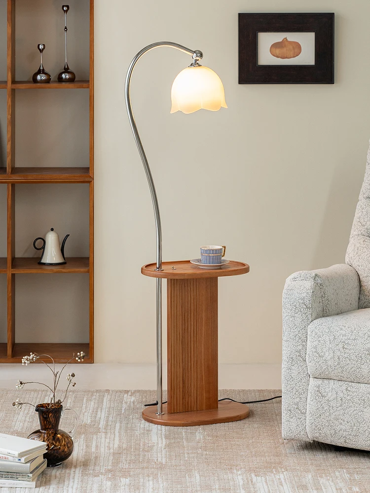 Middle Ancient Style Floor Lamp Ambient Light Standing Table Lamp Bedside Lamp With Desktop Floor Lamp LED Room Decoration Light