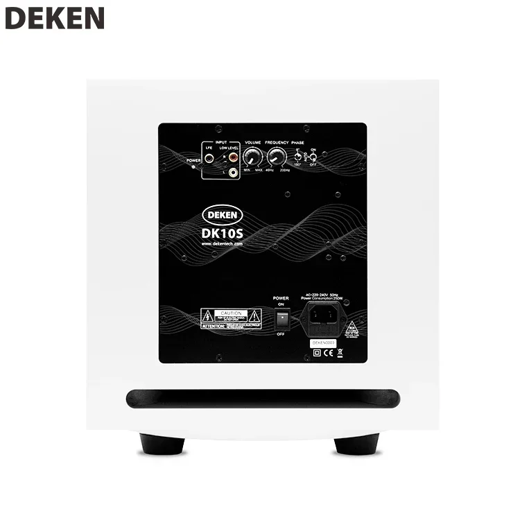 2026 DEKEN SLIM DK 10S 10-Inch Active Woofer HiFi Music Surround Sound Stereo 250W Bass Speaker Mini AV Home Theater Subwoofer