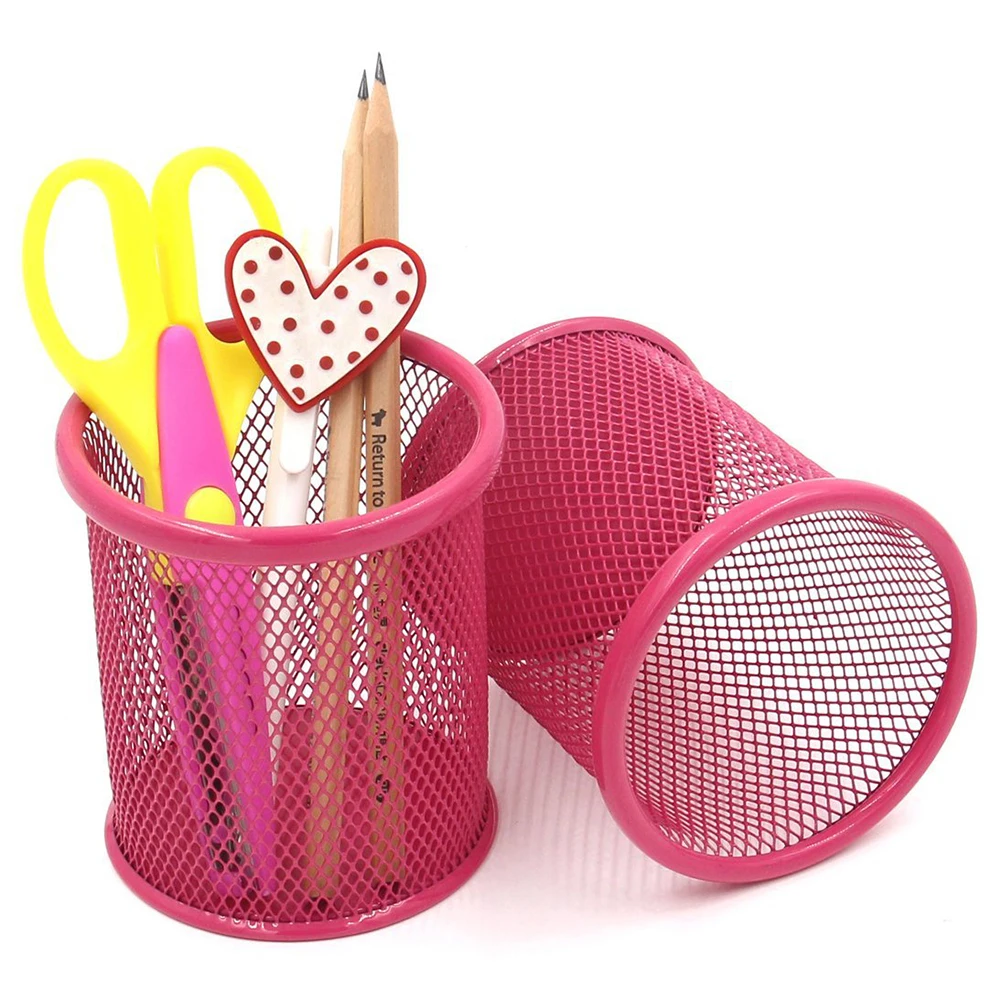 

5 Pcs Container Office Supplies Pencil Holders Mesh Pencil Holder Steel Desk Organizer Cup Office Supplies Storage