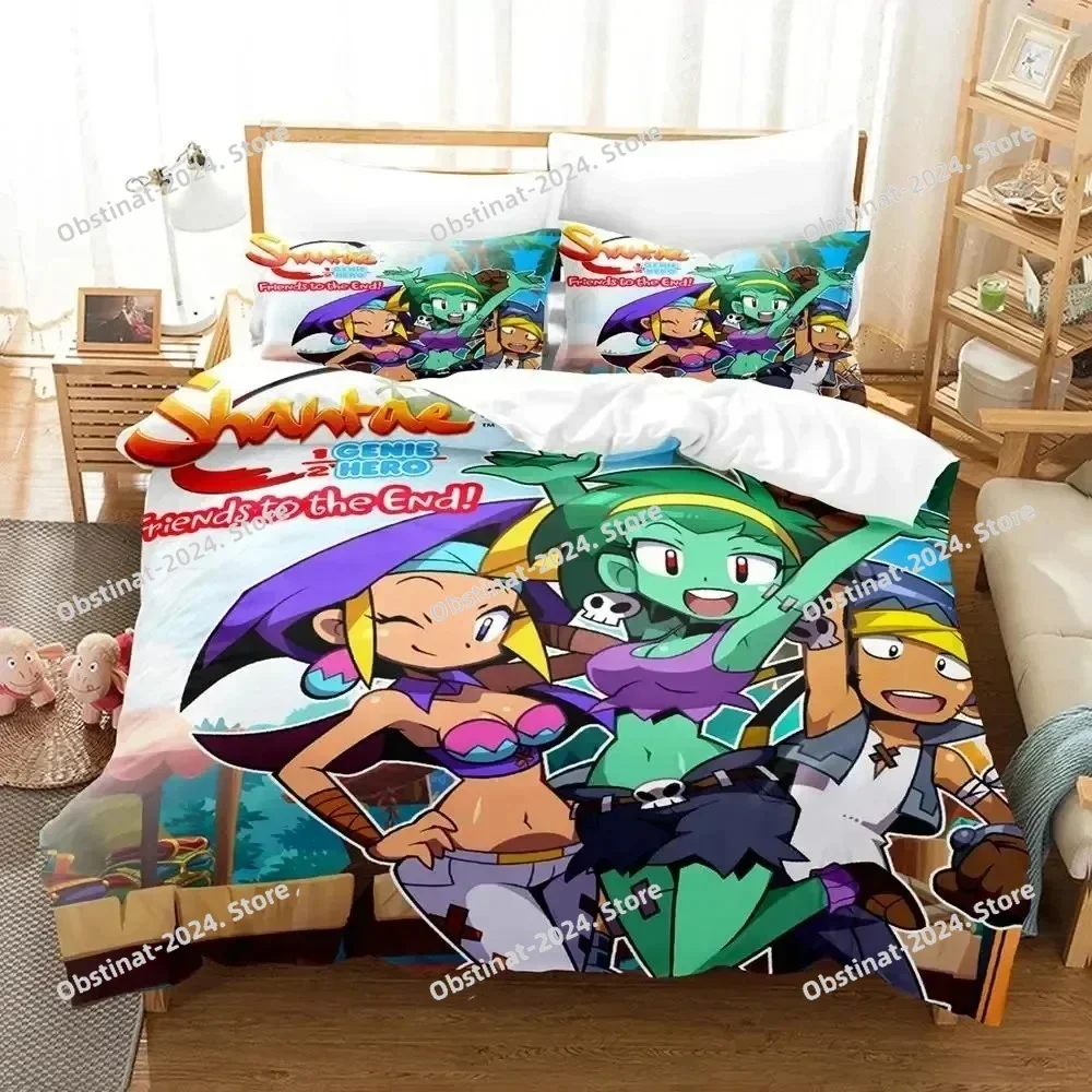 

Anime Game Shantae 12 Genie Hero Bedding Set Duvet Cover Bed Set Quilt Cover Pillowcase Comforter king Queen Size Boys Adult