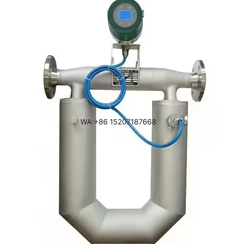 Wmwmnu U-shaped High-precision Digital LCD Coriolis Mass Flowmeter for Oil Lubricating Oil Chemical Solvents Petroleum